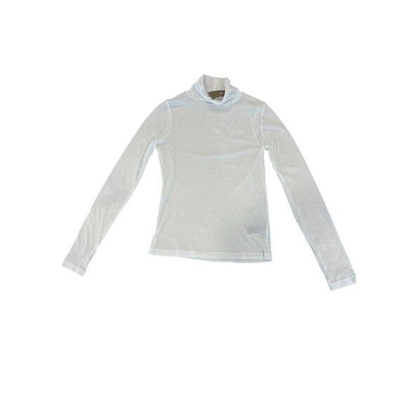J Crew women’s Tissue crepe turtleneck white Size M NWT - Picture 2 of 5